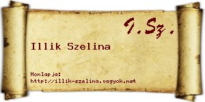 Illik Szelina névjegykártya